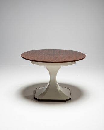 Round Extendable Wooden Dining Table by Carlo De Carli, Italy, 1960s