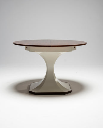 Round Extendable Wooden Dining Table by Carlo De Carli, Italy, 1960s