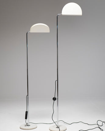 Pair of "Mezzaluna" floor lamps by Bruno Gecchelin for Skipper, Italy, 1970s