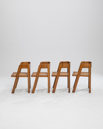 Set of 4 Chairs by Tito Agnoli for Citterio SpA, 1970s