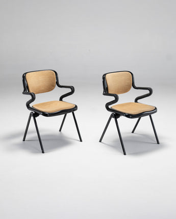 Pair of Vertebra chairs by E. Ambasz & G. Piretti for Anonima Castelli, Italy, 1970s