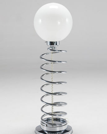 Italian Space Age floor lamp with opaline glass, 1970s