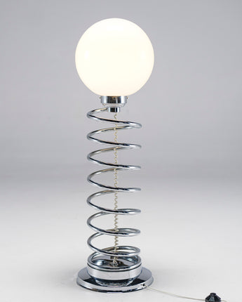 Italian Space Age floor lamp with opaline glass, 1970s