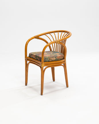 Bamboo and Rattan Armchair by Roberti Rattan, Italy, 1960s