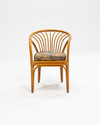 Bamboo and Rattan Armchair by Roberti Rattan, Italy, 1960s
