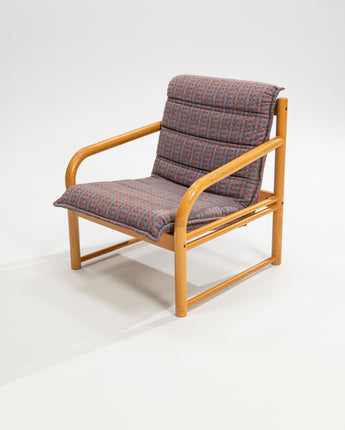 Scandinavian style Beech Armchair, Italy, 1970s