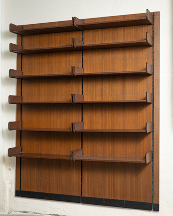 Mid Century Teak Wall Unit, Italy, 1960s