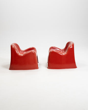 Set of Two Orange Toga Chairs by Sergio Mazza for Artemide, 1960s