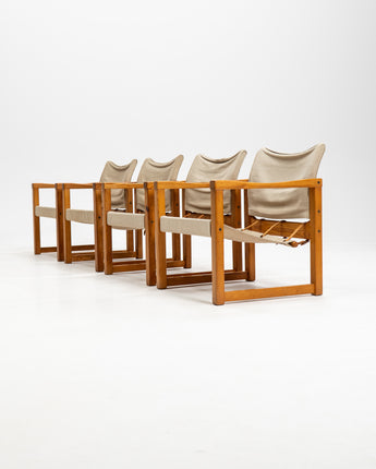 Midcentury Modern Set of Four Karin Mobring Armchairs Model Diana by Ikea in Sweden, 1970s