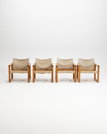 Midcentury Modern Set of Four Karin Mobring Armchairs Model Diana by Ikea in Sweden, 1970s