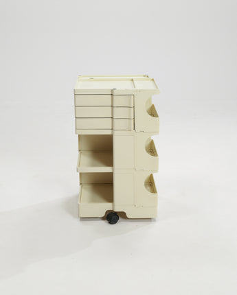 Space Age white Joe Colombo 'Boby' storage trolley, 1970s