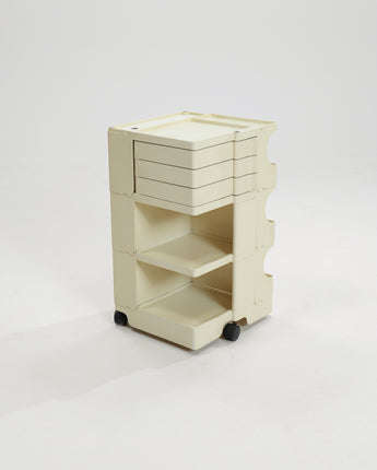 Space Age white Joe Colombo 'Boby' storage trolley, 1970s