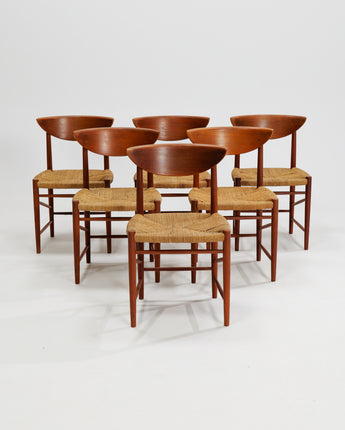 Model 316 Dining Chairs by Peter White & Orla Moelgard-Nielsen for Søborg Møbelfabrik, 1958, Set of 6