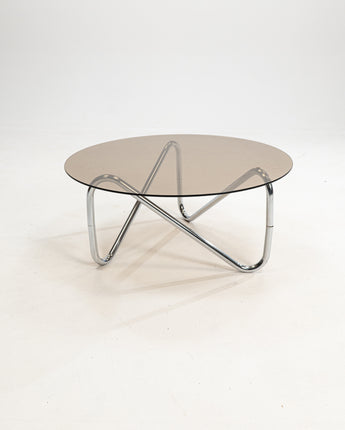 French steel tube coffee table, 1970s