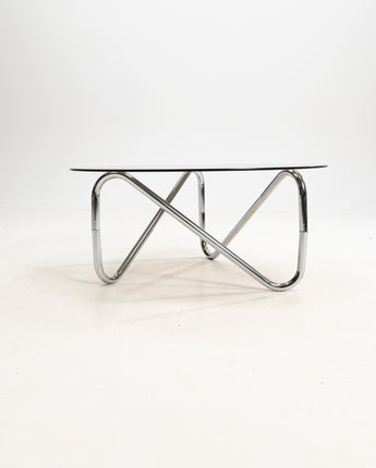 French steel tube coffee table, 1970s